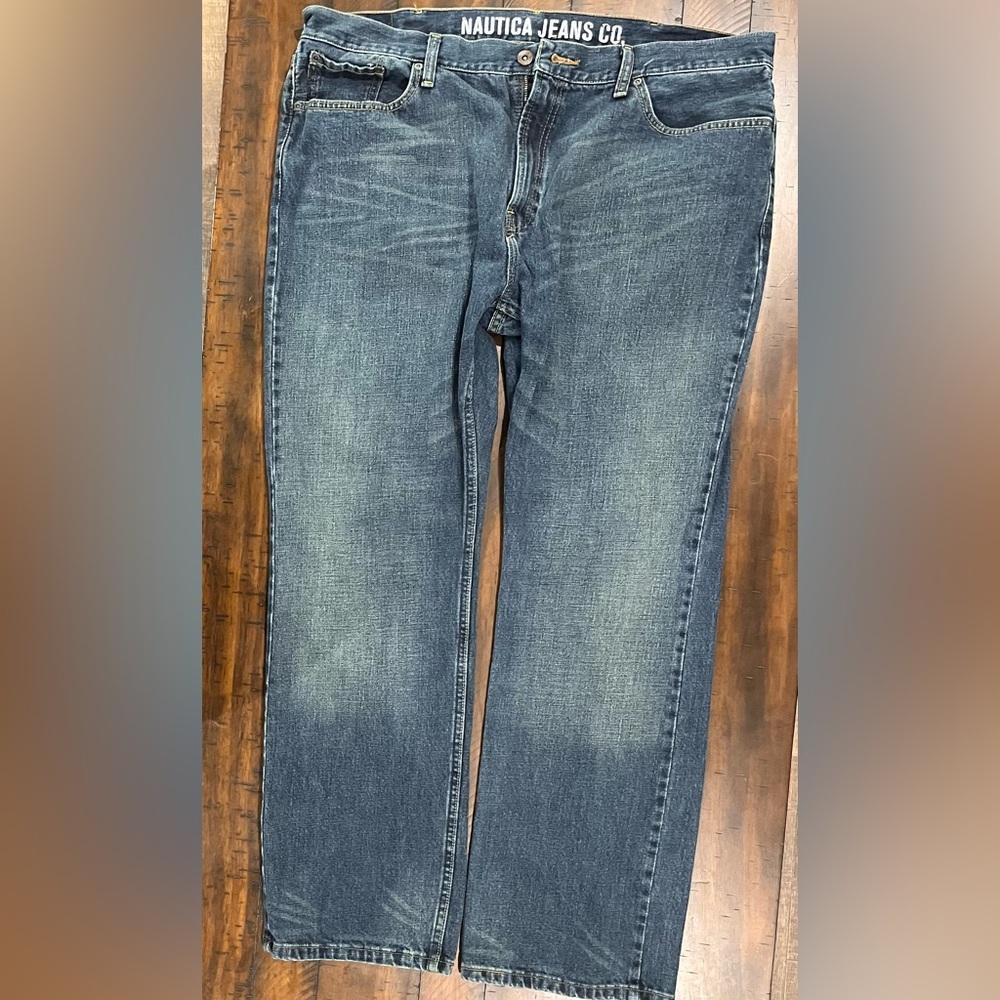 Nautica Men's Dark Blue Bootcut Jeans